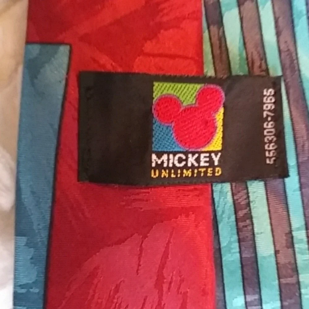 Mickey Unlimited vintage tie red/blue/yellow/black‎